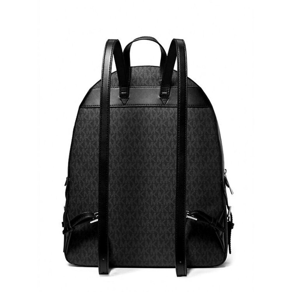 New Michael Kors Jaycee Large Logo Backpack Black - Picture 3 of 4